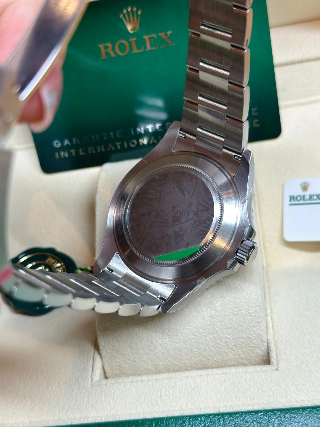 The Oyster Perpetual Yacht-Master 42 RLX Titanium with a mellow black dial and Oyster bracelet. -m226627-0001