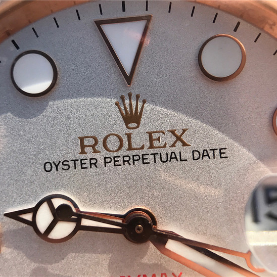 The Oyster Perpetual Yacht-Master Baymax Rose Gold Mix White Rubber Strap 40mm