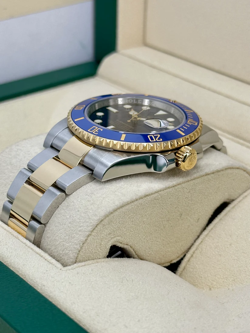 【Super Clone】Rolex Submariner Two-Tone Yellow Gold & Steel Rolesor - Blue Dial Ceramic Bezel (Ref# 116613LB)