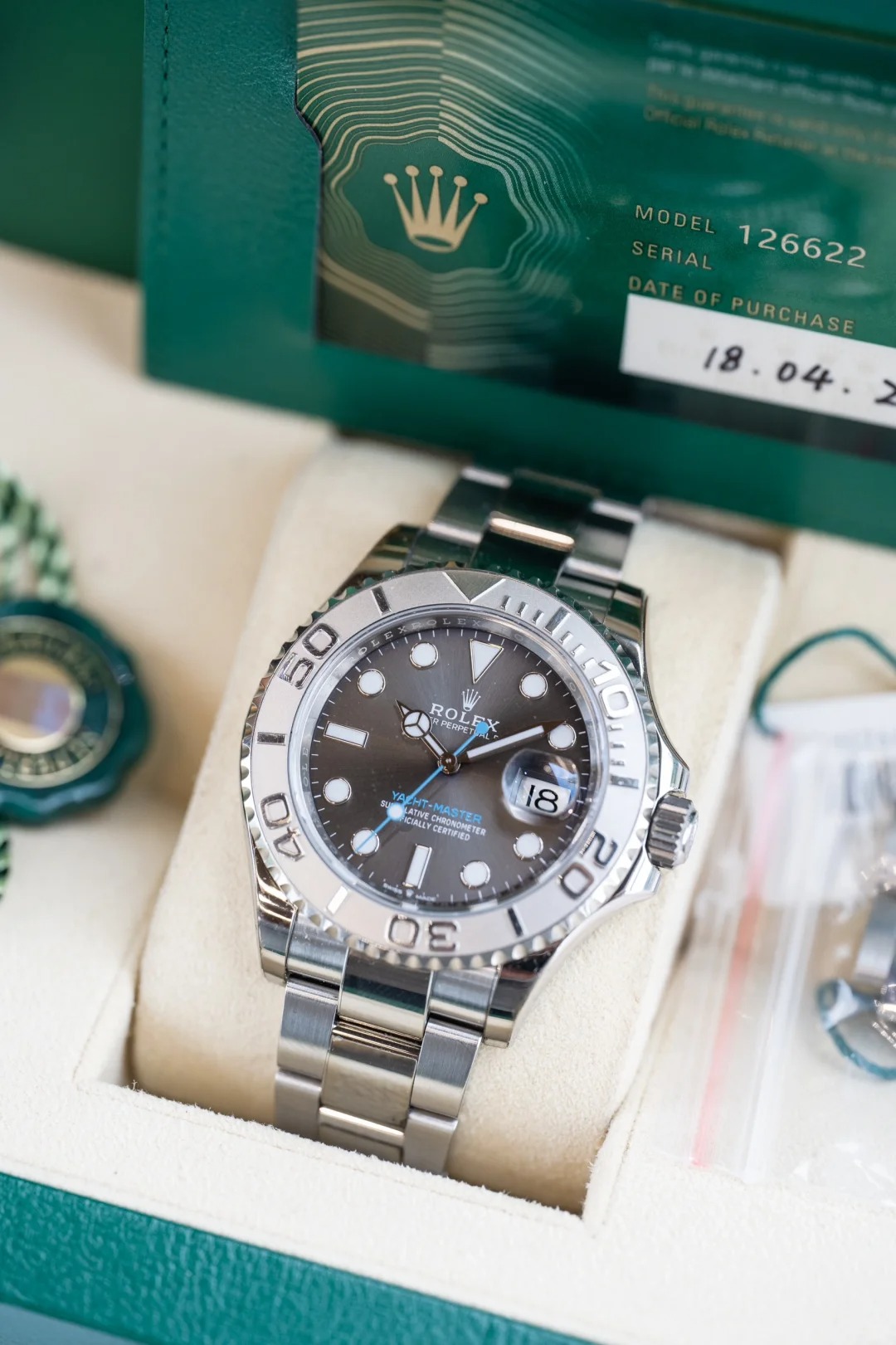 2025 Latest Styles The Oyster Perpetual Yacht-Master 40 in platinum and Oystersteel with an Oyster bracelet. -m126622-0001 super clone