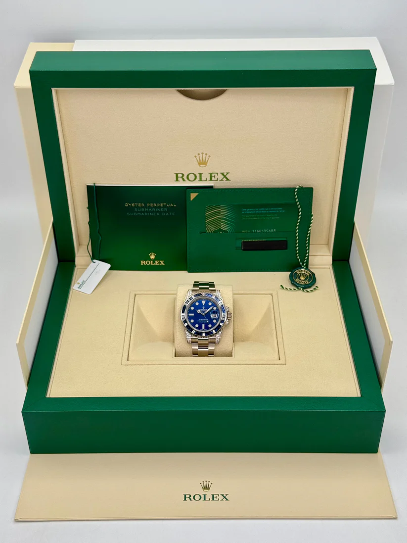 【Super Clone】Rolex Submariner Date 116659SABR 18K White Gold Diamonds Sapphires UNWORN