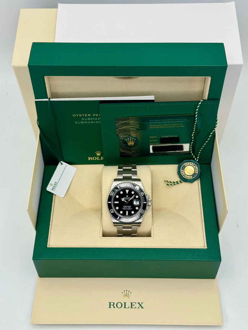 【Super Clone】Rolex Submariner 41mm Date Stainless Steel Black Dial Black Bezel - 126610LN