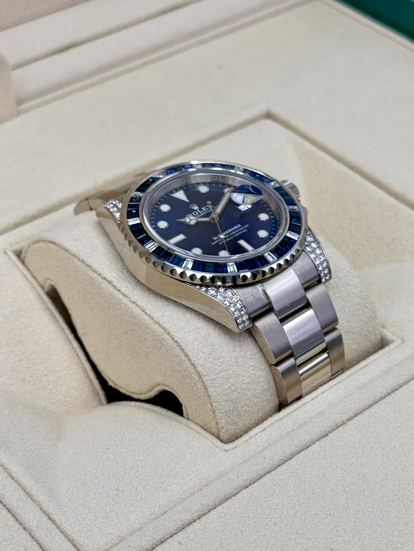 【Super Clone】Rolex Submariner Date 116659SABR 18K White Gold Diamonds Sapphires UNWORN