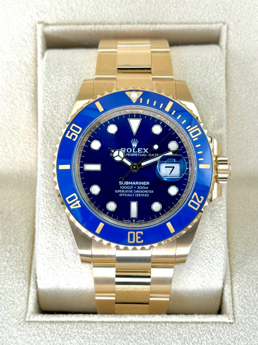 【Super Clone】Rolex Submariner 41mm 126618lb-0002 Blue Dial Yellow Gold Oyster Watch