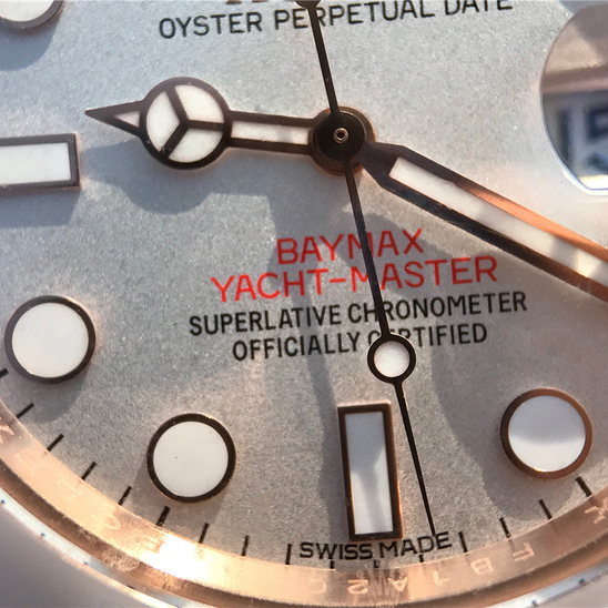 The Oyster Perpetual Yacht-Master Baymax Rose Gold Mix White Rubber Strap 40mm