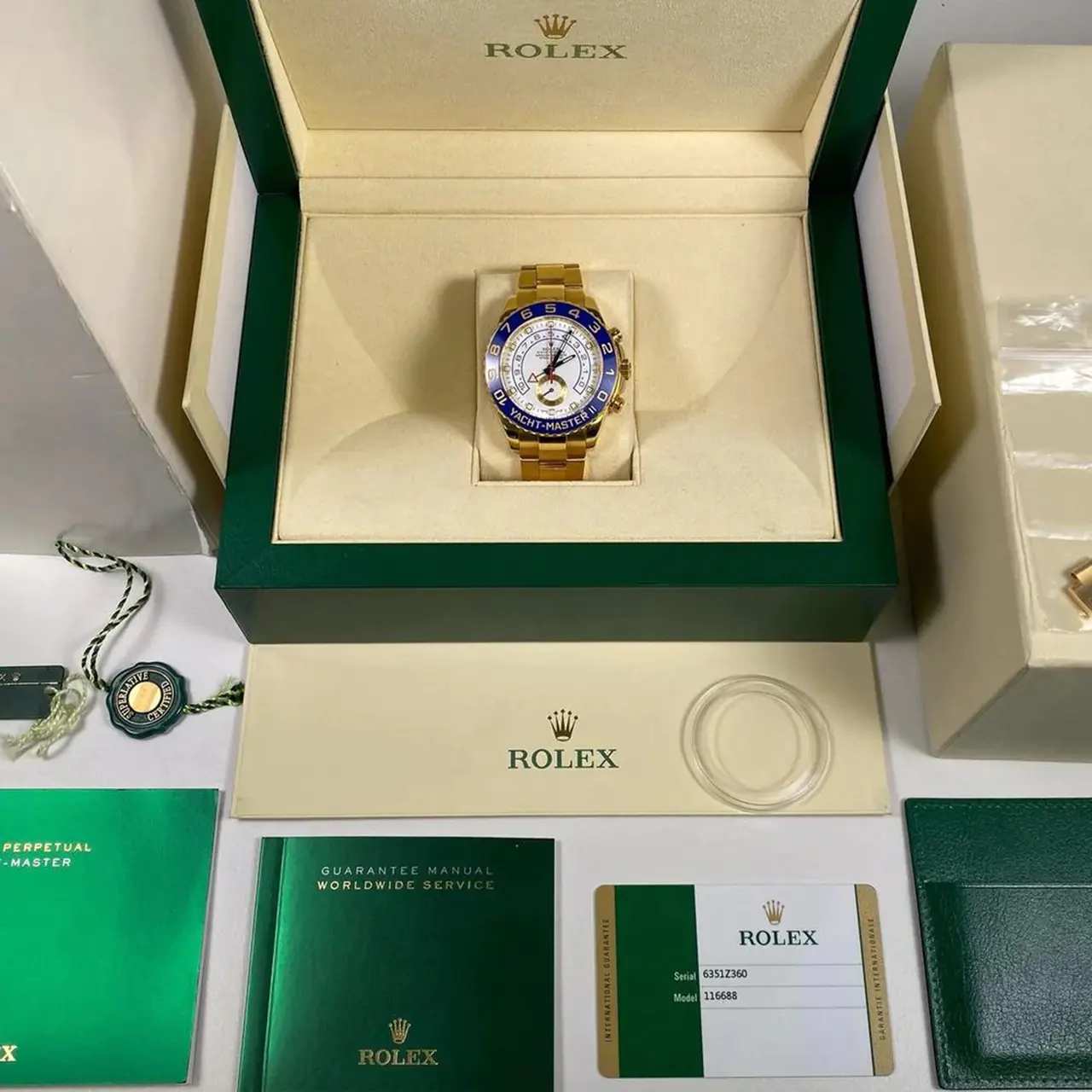 2025 best-selling styles The Oyster Perpetual Yacht-Master II Yellow Gold 44mm 116688-0002 super clone