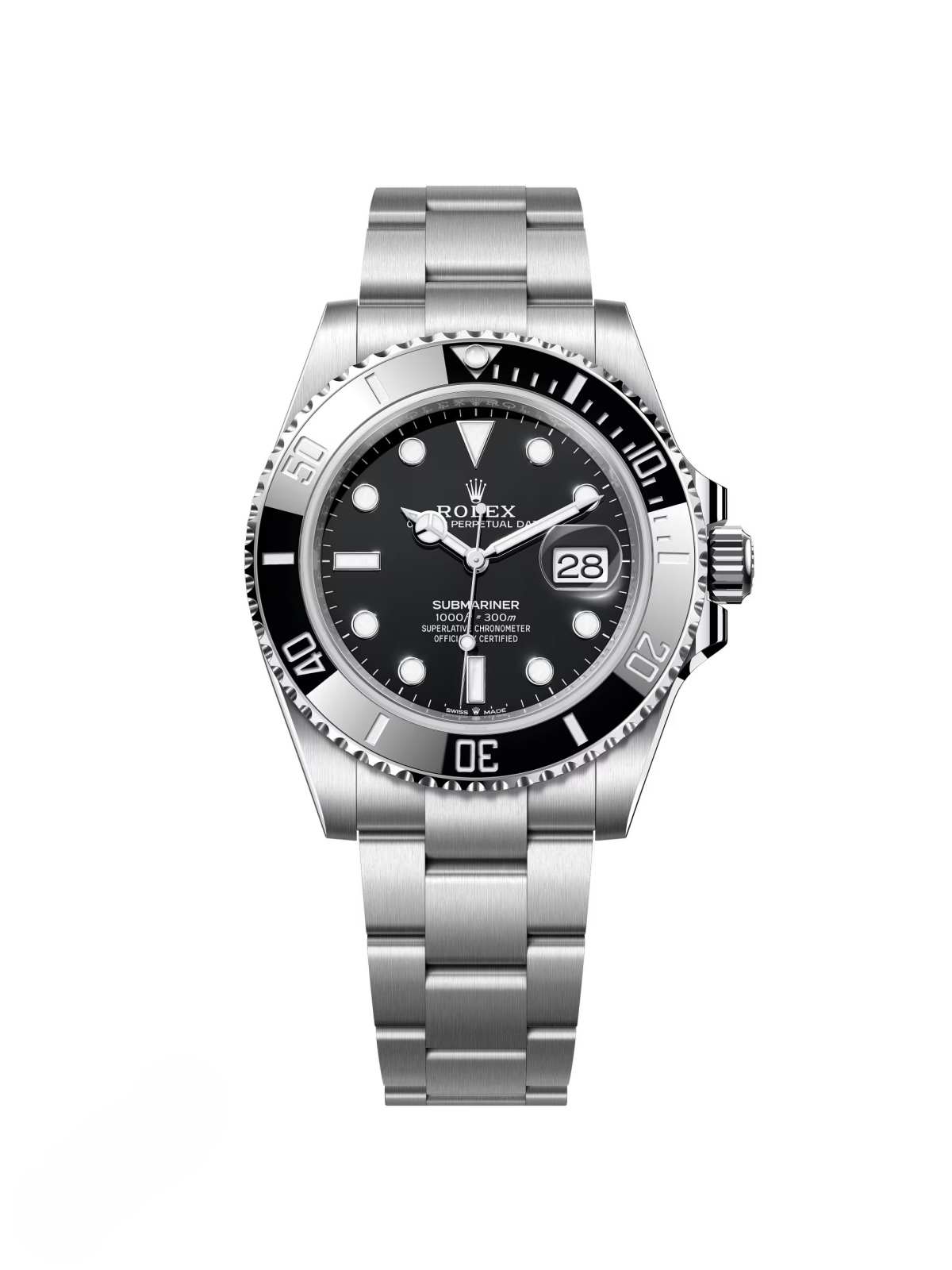 【Super Clone】Rolex Submariner 41mm Date Stainless Steel Black Dial Black Bezel - 126610LN