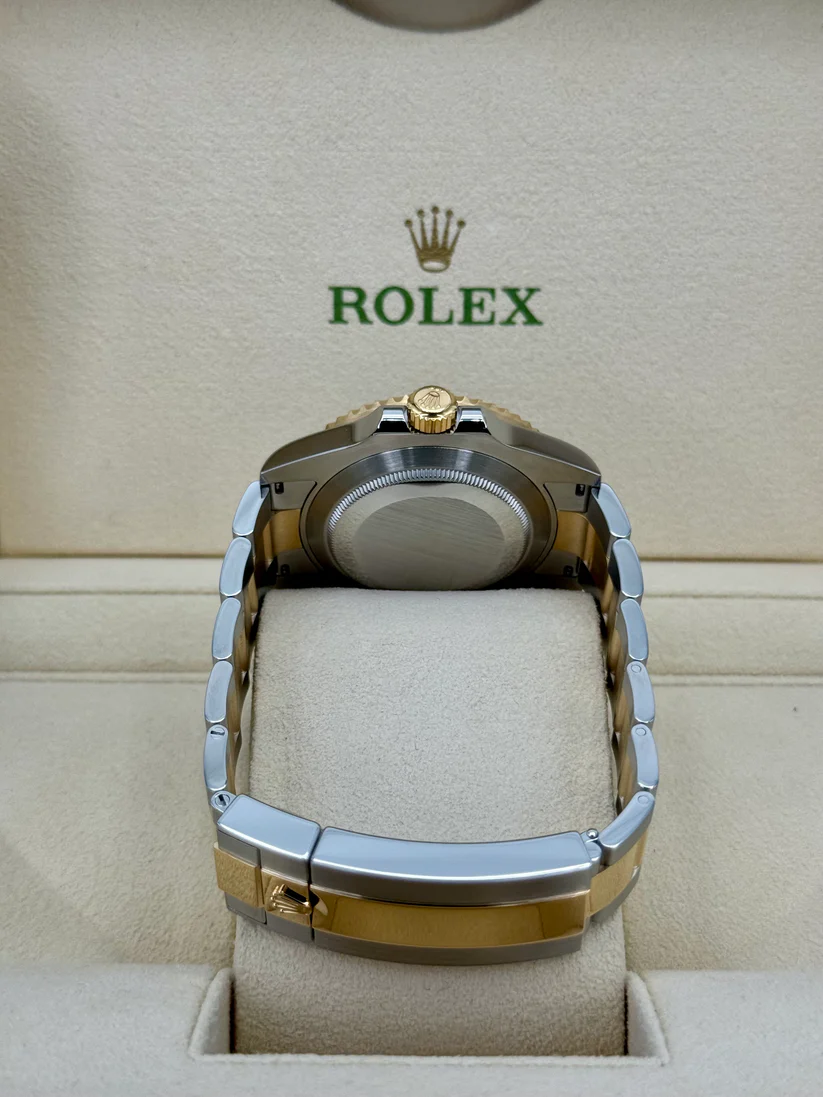 【Super Clone】Rolex Submariner 41mm Two-Tone Yellow Gold Black Dial Black Bezel - 126613LN