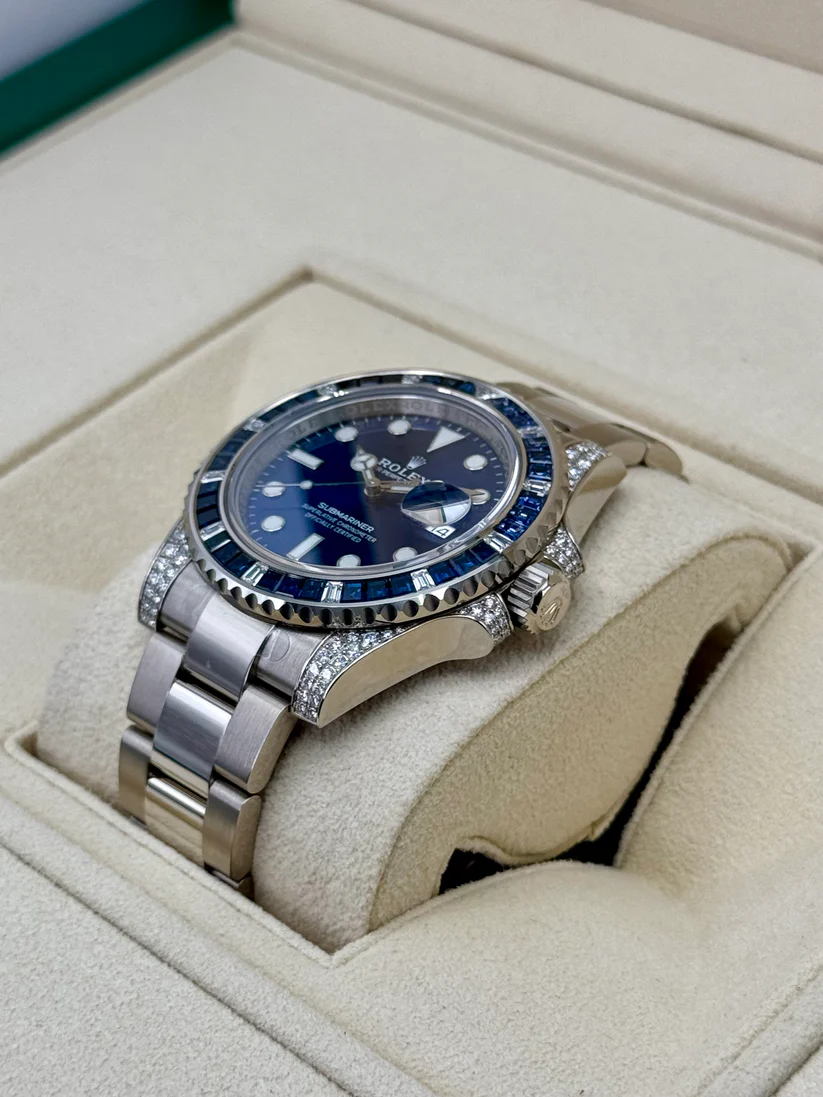 【Super Clone】Rolex Submariner Date 116659SABR 18K White Gold Diamonds Sapphires UNWORN
