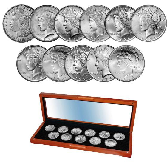 💥Last 15 sets‼️🔥The Complete Collection of 1921~1935 Peace Silver Dollar 12Pcs