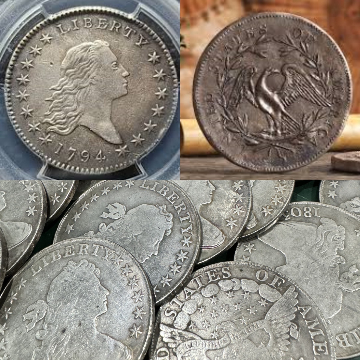 💴Sold out soon!!! 🪙The Complete Set Of 1794-1804 Liberty Flowing Hair Silver Dollar(11Pcs)