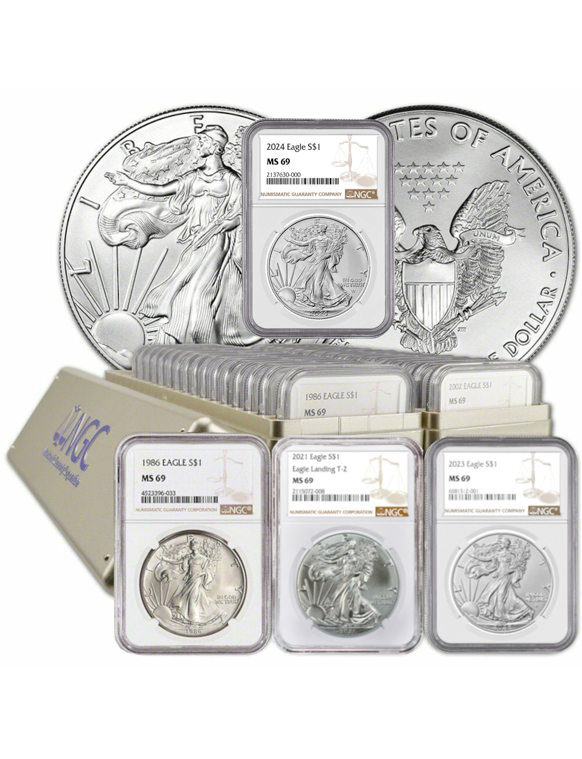 ⏰Last Day Sale -70% OFF🪙1986 - 2024 American Silver Eagles(39Pcs)