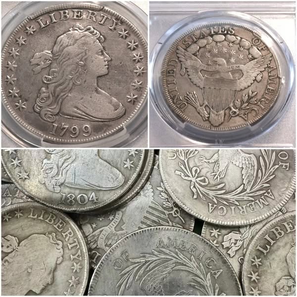 💴Last 12 Sets!!!💴The Complete Set Of 1794-1804 Liberty Flowing Hair Silver Dollar(11Pcs)