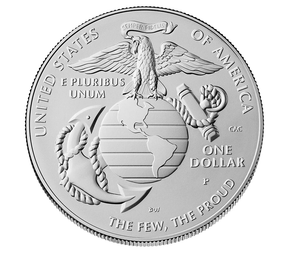 U.S. Marine Corps 250th Anniversary 2025 Proof Silver Dollar