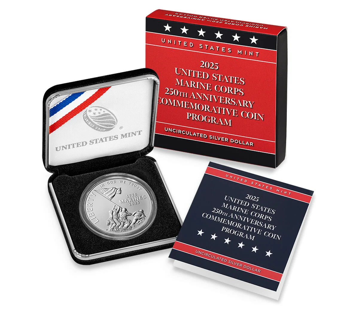 U.S. Marine Corps 250th Anniversary 2025 Proof Silver Dollar