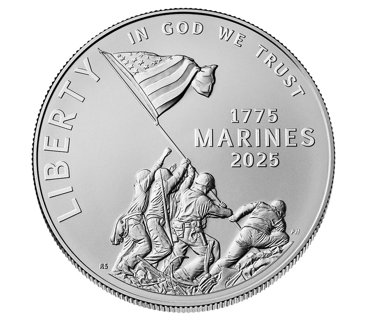 U.S. Marine Corps 250th Anniversary 2025 Proof Silver Dollar