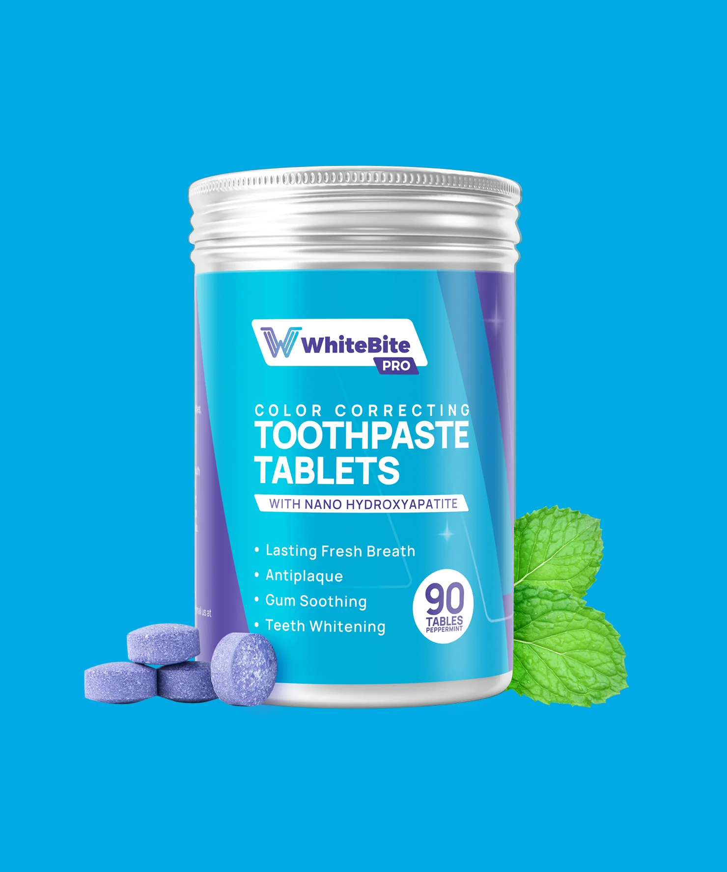 WhiteBite PRO Color Correcting Toothpaste Tablets
