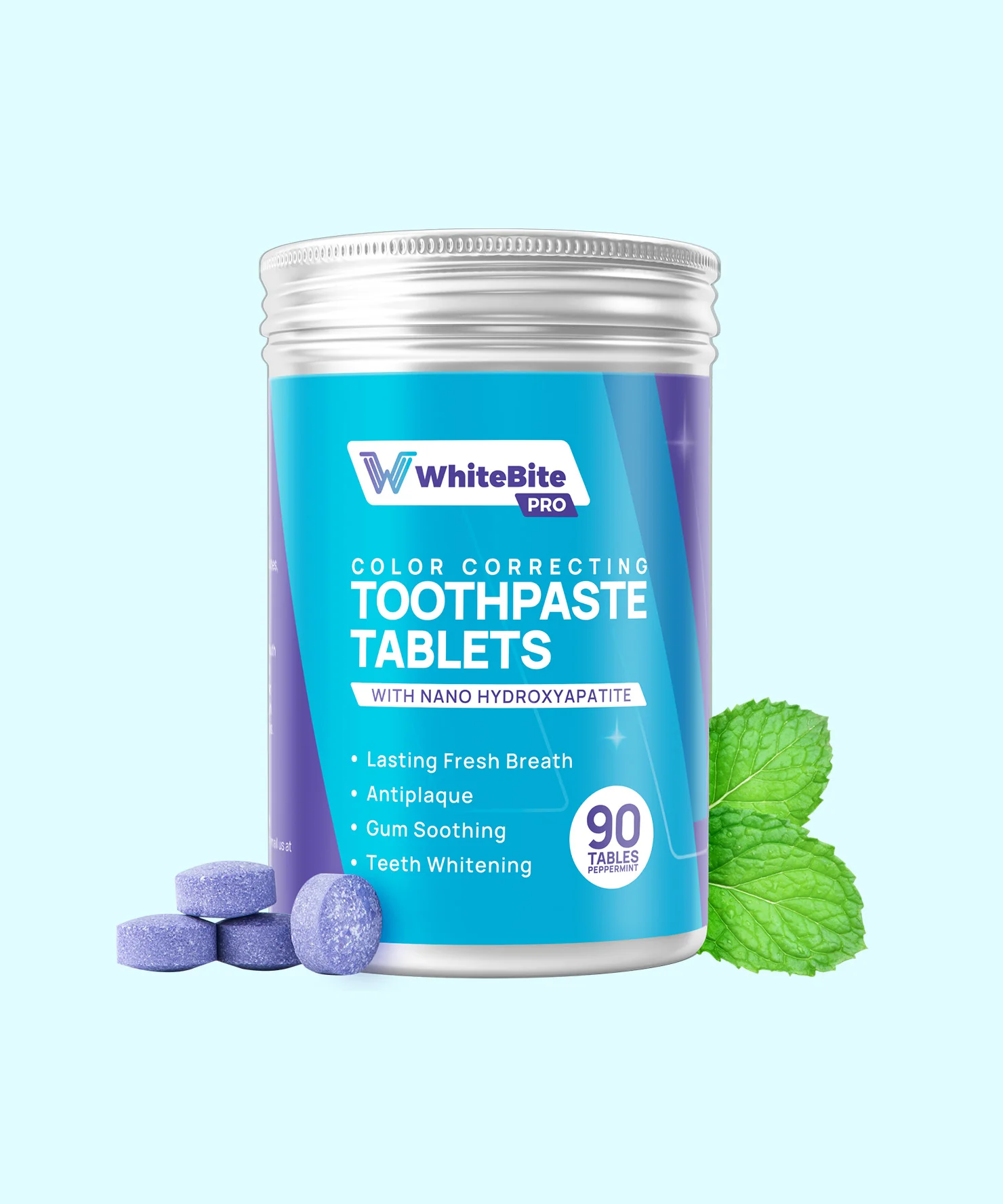 WhiteBite PRO Color Correcting Toothpaste Tablets