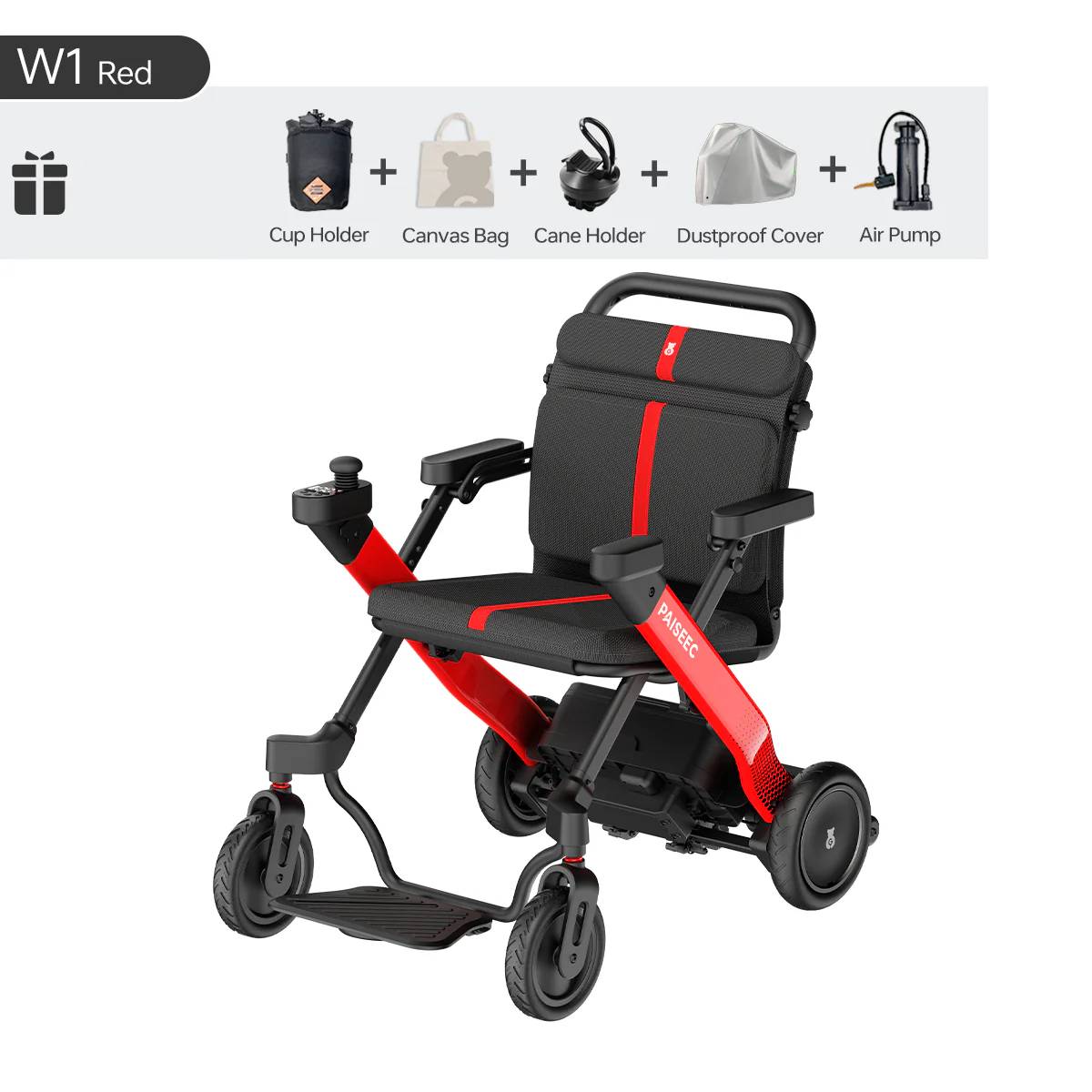 Paiseec 2-in-1 Electric Wheelchair W1
