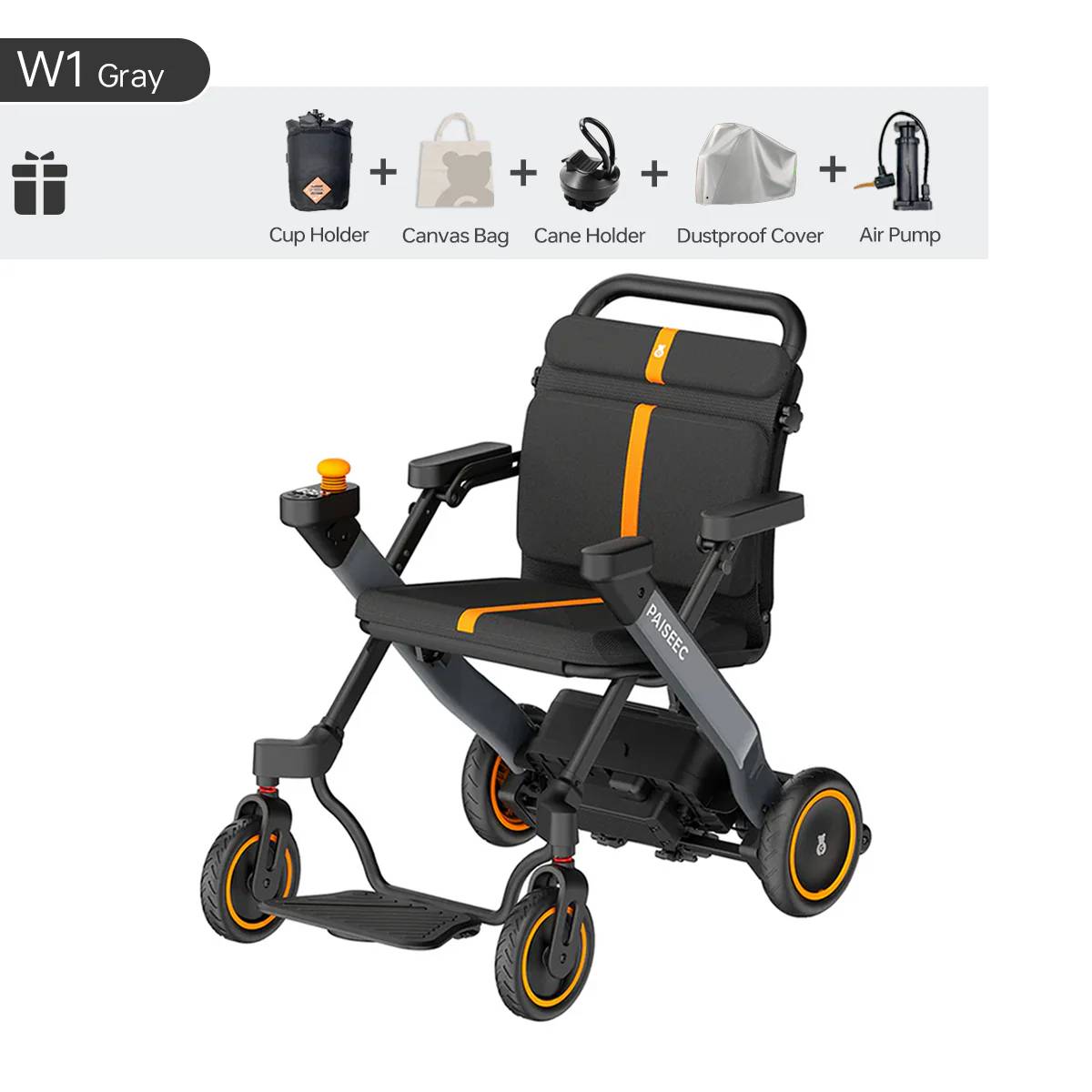 Paiseec 2-in-1 Electric Wheelchair W1