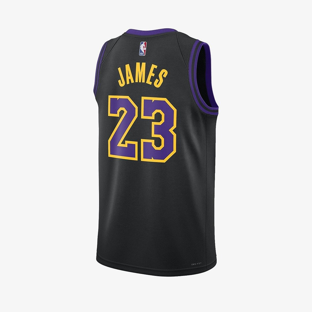 Men's Women's Los Angeles Lakers #23 LeBron James Black NBA Basketball City Edition Jersey Swingman 2024