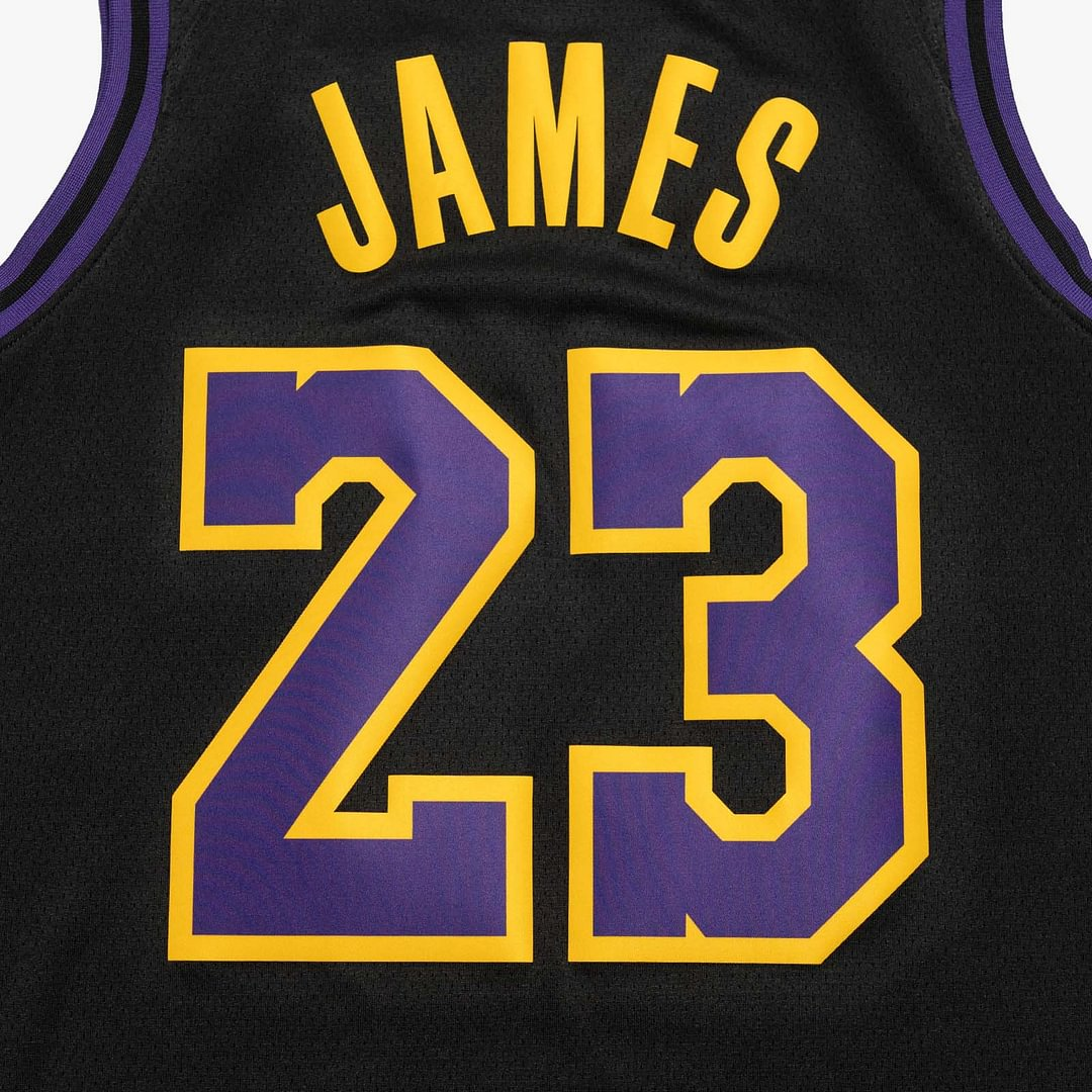 Men's Women's Los Angeles Lakers #23 LeBron James Black NBA Basketball City Edition Jersey Swingman 2024