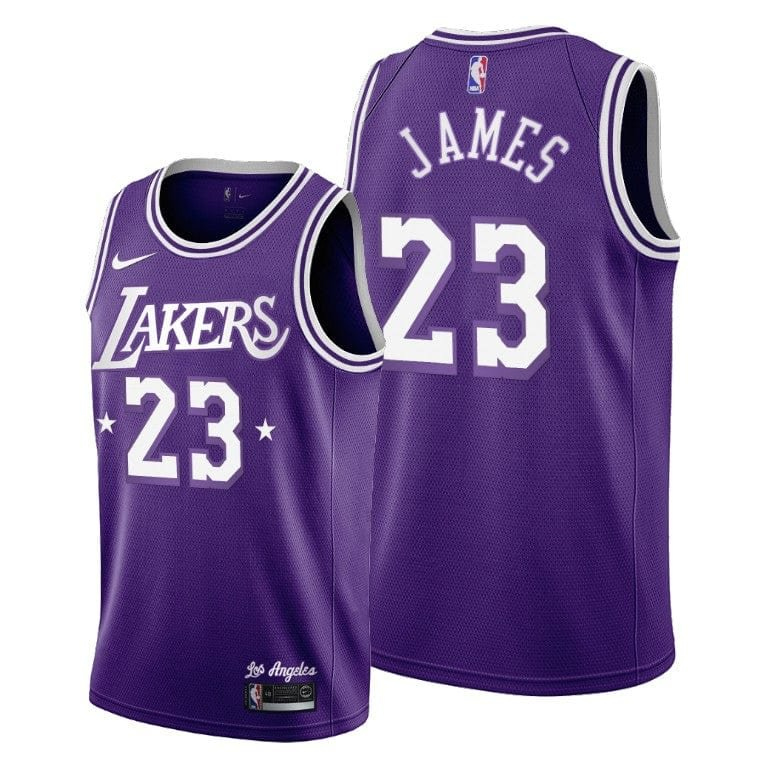 Men's Women's Los Angeles Lakers #6 #23 LeBron James Purple NBA Basketball City Edition Jersey