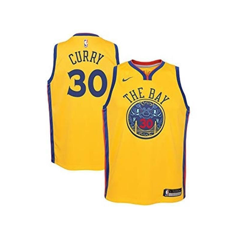 Men's Women's Golden State Warriors #30 Stephen Curry Yellow Stitched NBA Basketball City Edition Jersey