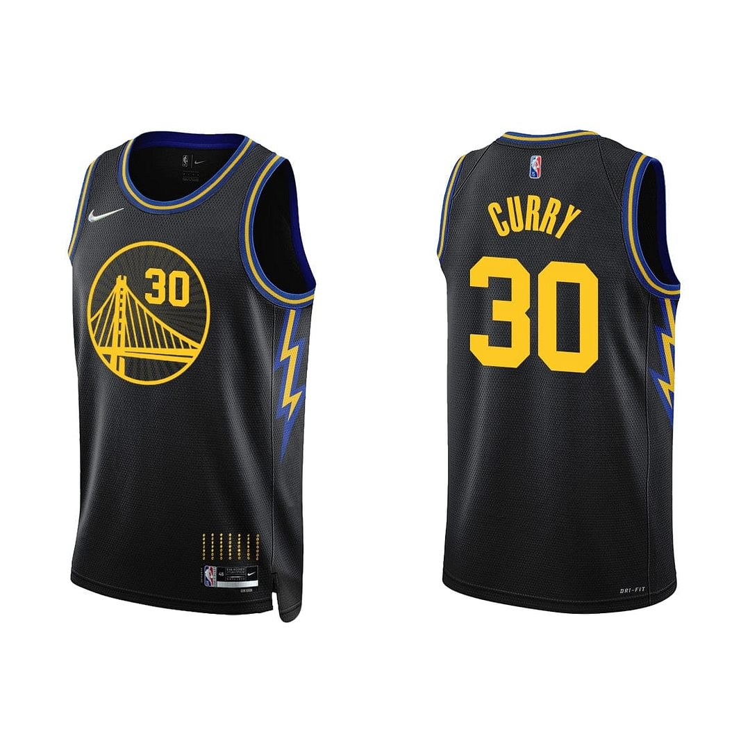 Men's Women's Golden State Warriors #30 Stephen Curry Black Stitched NBA Basketball City Edition Jersey Classic