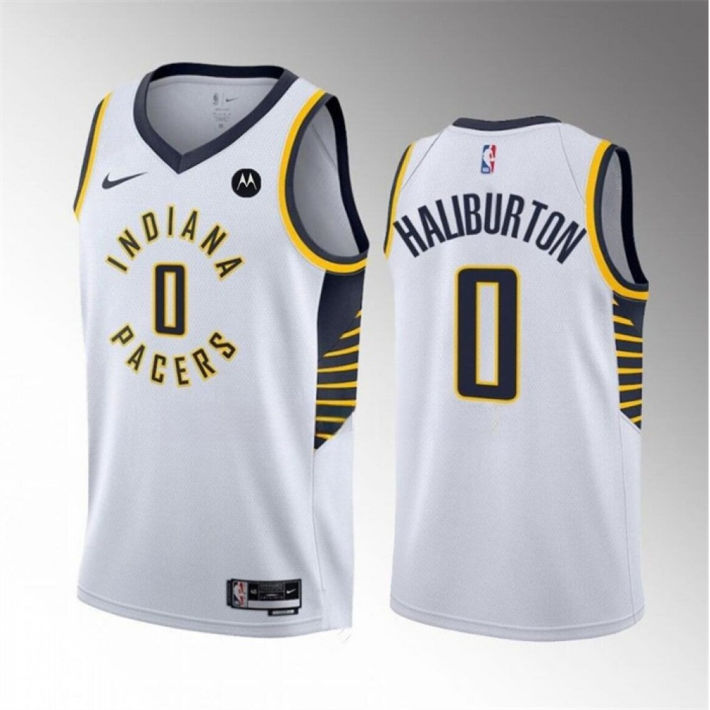 Men's Women's Indiana Pacers #0 Tyrese Haliburton White Association Edition Stitched NBA Basketball Jersey