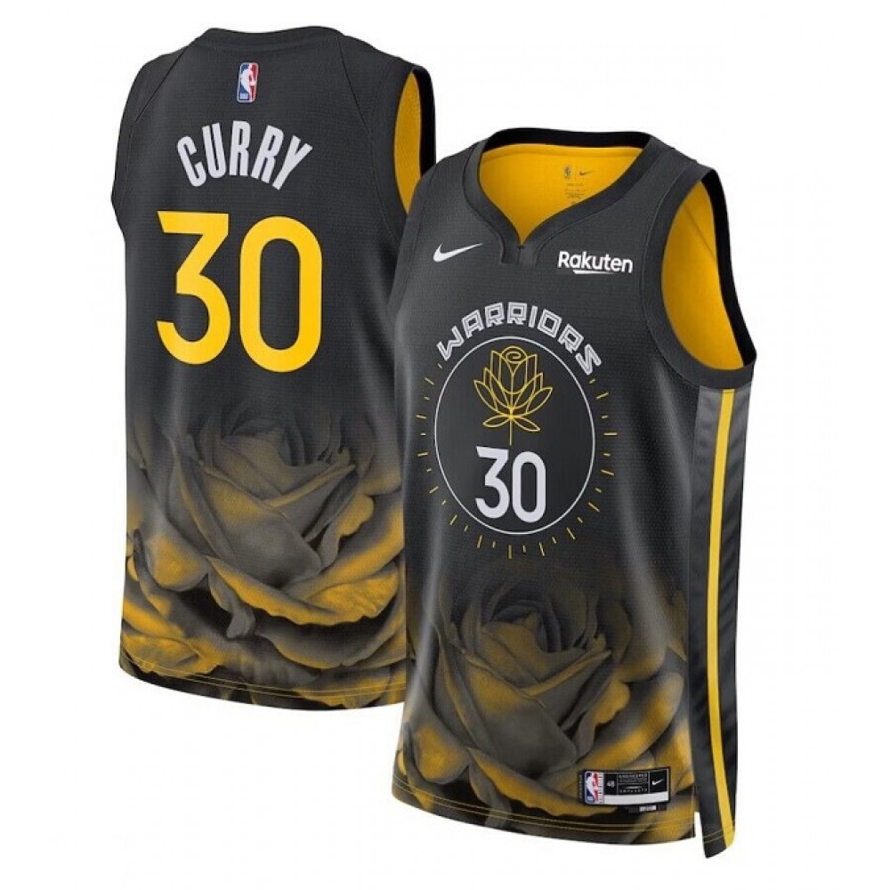 Men's Women's Golden State Warriors #30 Stephen Curry Black Stitched NBA Basketball City Edition Jersey 2023/24