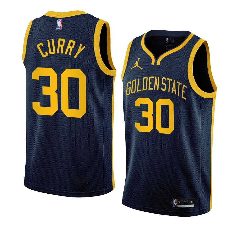 Men's Women's Golden State Warriors #30 Stephen Curry Deep-blue Stitched NBA Basketball Jersey