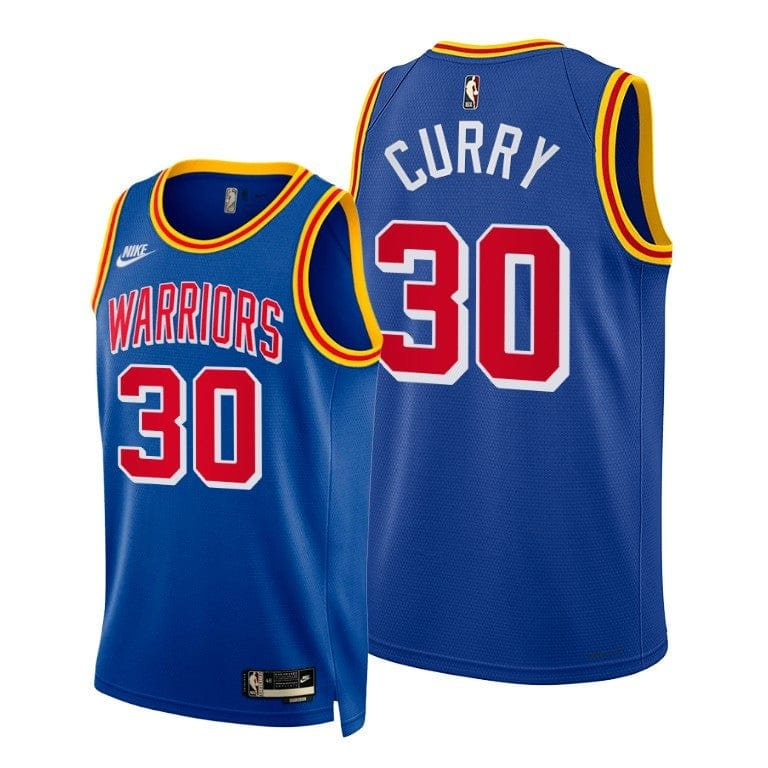 Men's Women's Golden State Warriors #30 Stephen Curry Blue Stitched NBA Basketball 75th Anniversary Jersey