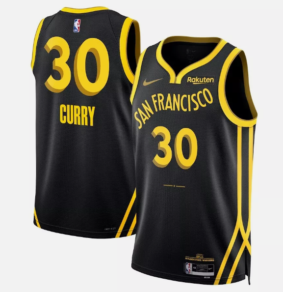 Men's Women's Golden State Warriors #30 Stephen Curry Black Stitched NBA Basketball City Edition Jersey 2024