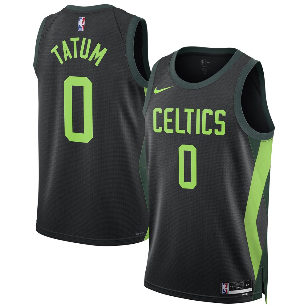 Unisex Boston Celtics Jayson Tatum Black 2024/25 Swingman Player NBA Basketball Jersey - City Edition