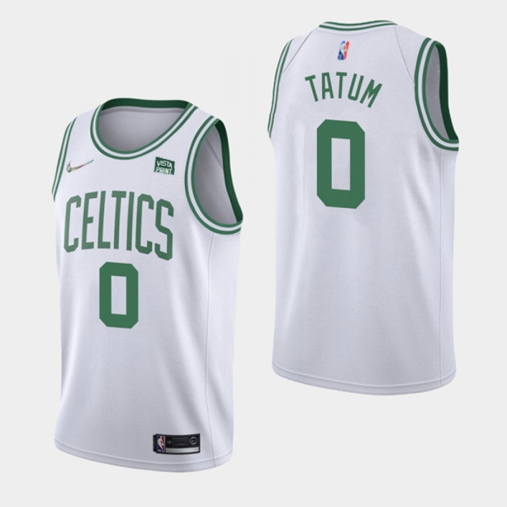 Unisex Boston Celtics #0 Jayson Tatum 75th Anniversary White Stitched NBA Basketball Jersey