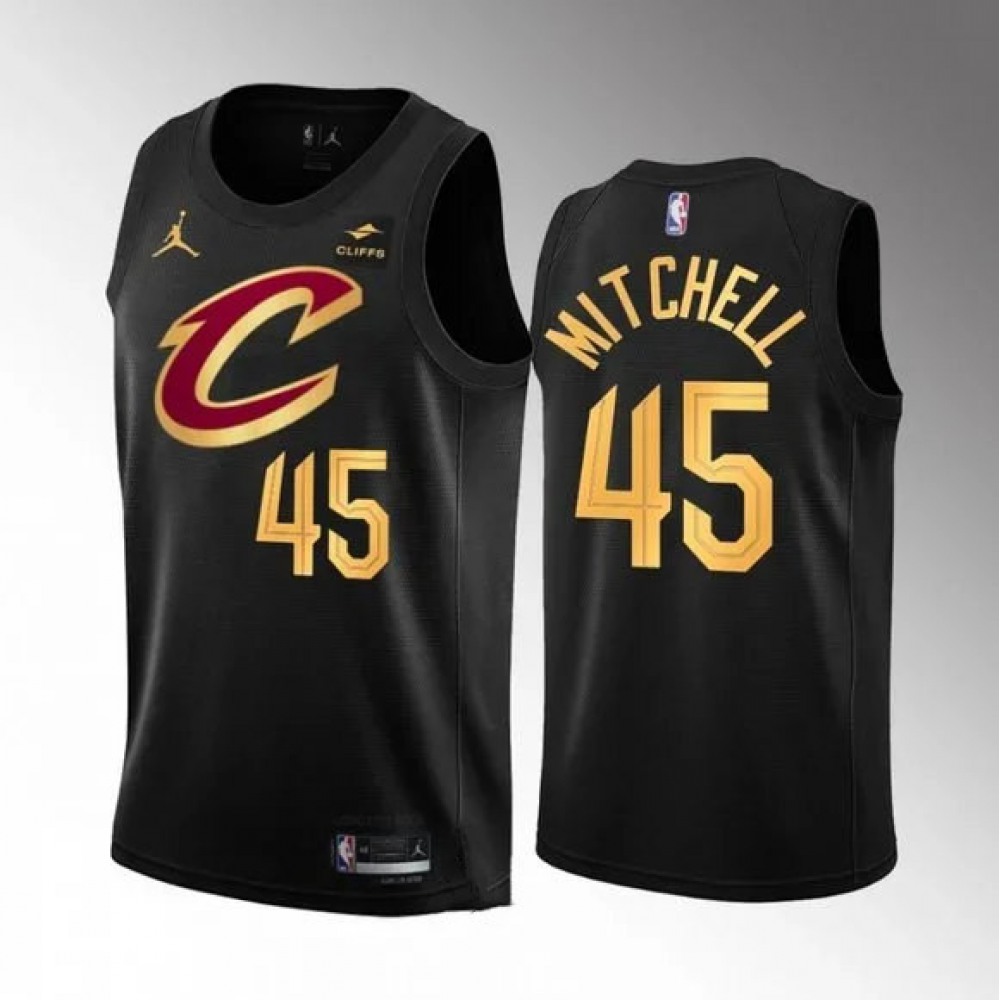 Unisex Cleveland Cavaliers #45 Donovan Mitchell Black Stitched NBA Basketball Jersey
