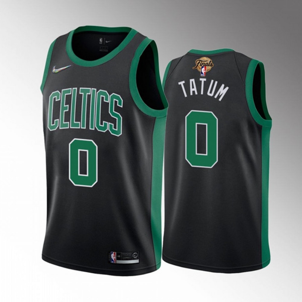 Unisex Boston Celtics #0 Jayson Tatum 2022 Black NBA Finals Stitched Jersey