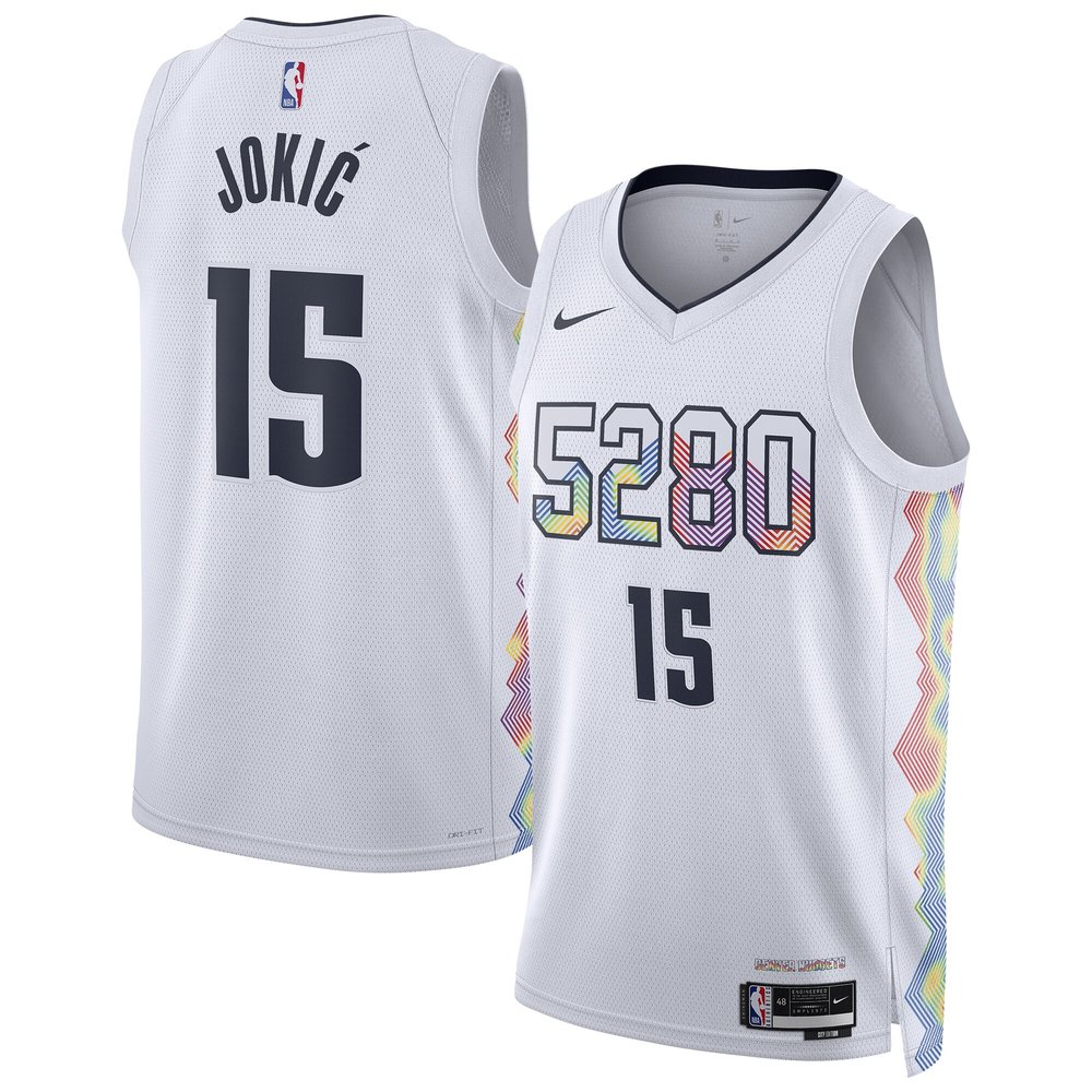 Unisex Denver Nuggets Nikola Jokic White 2024/25 Swingman Player NBA Basketball Jersey - City Edition