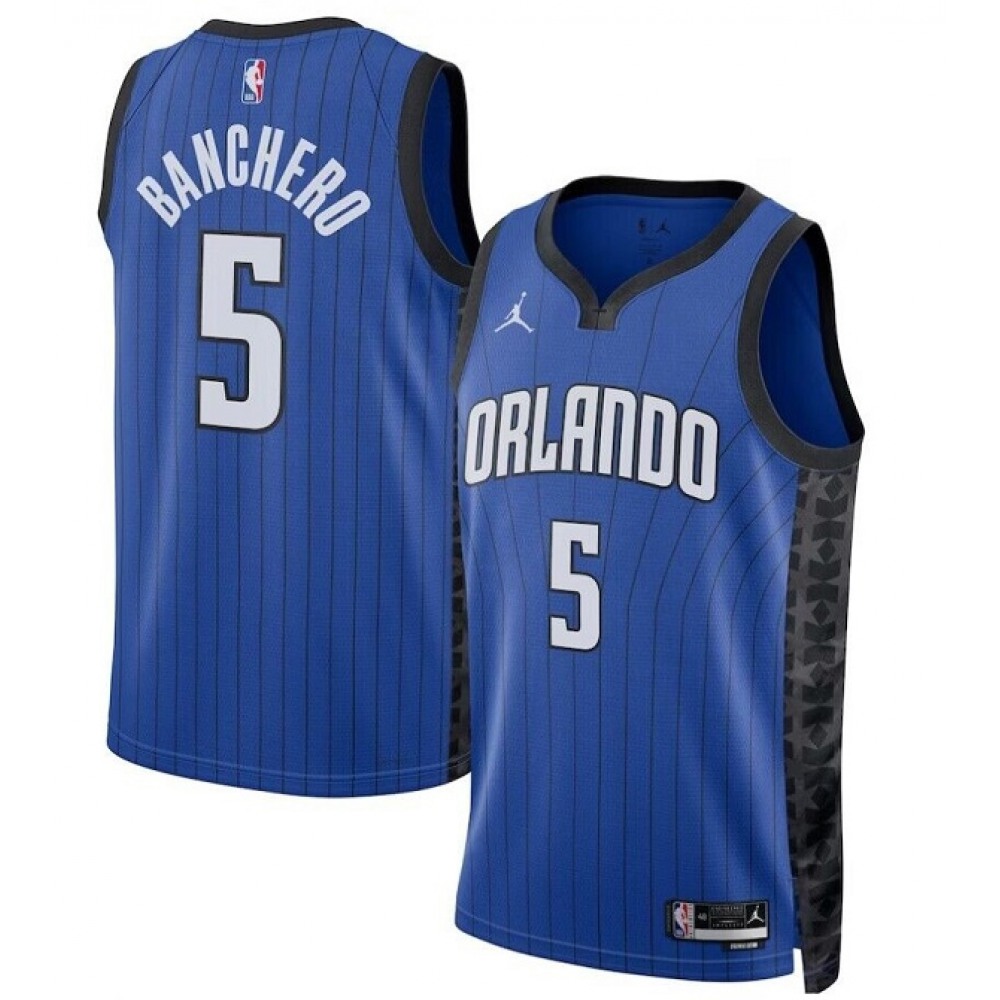 Unisex Orlando Magic #5 Paolo Banchero Blue Stitched NBA Basketball Jersey