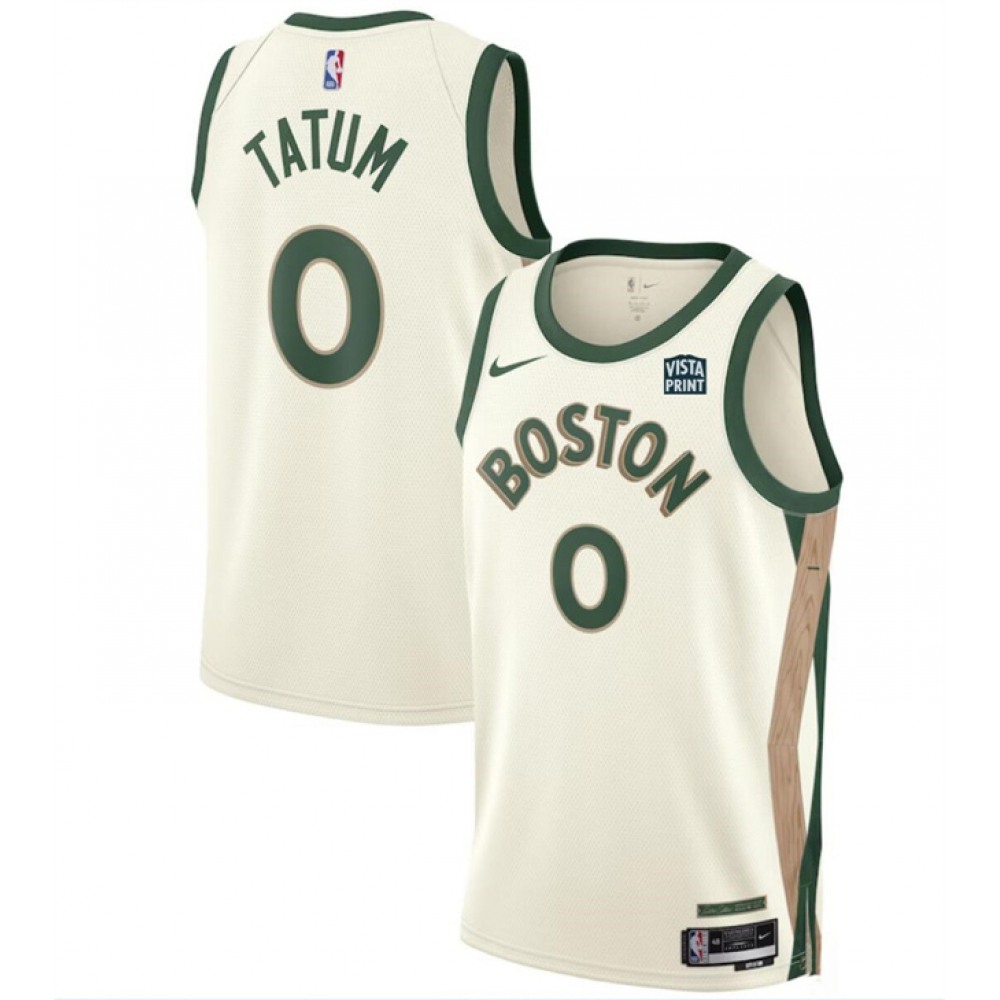 Unisex Boston Celtics #0 Jayson Tatum White 2023-24 City Edition Stitched NBA Basketball Jersey