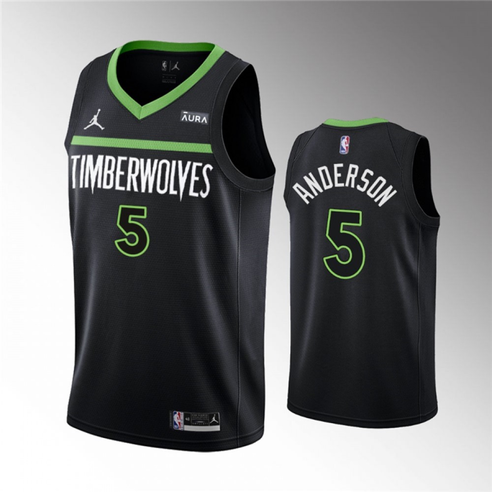 Unisex Minnesota Timberwolves #5 Kyle Anderson Black Statement Edition Stitched NBA Basketball Jersey