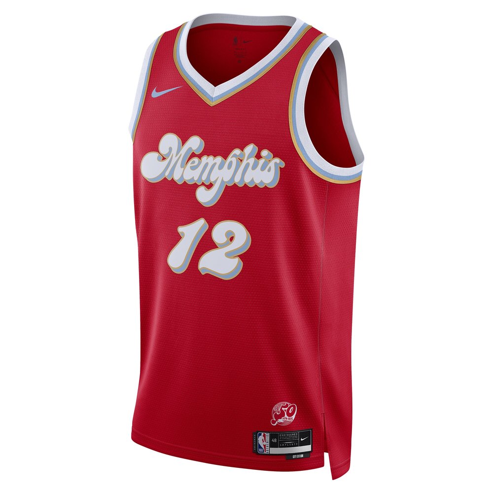 Unisex Memphis Grizzlies #12 Ja Morant Red 2024/25 Swingman Player NBA Basketball Jersey - City Edition