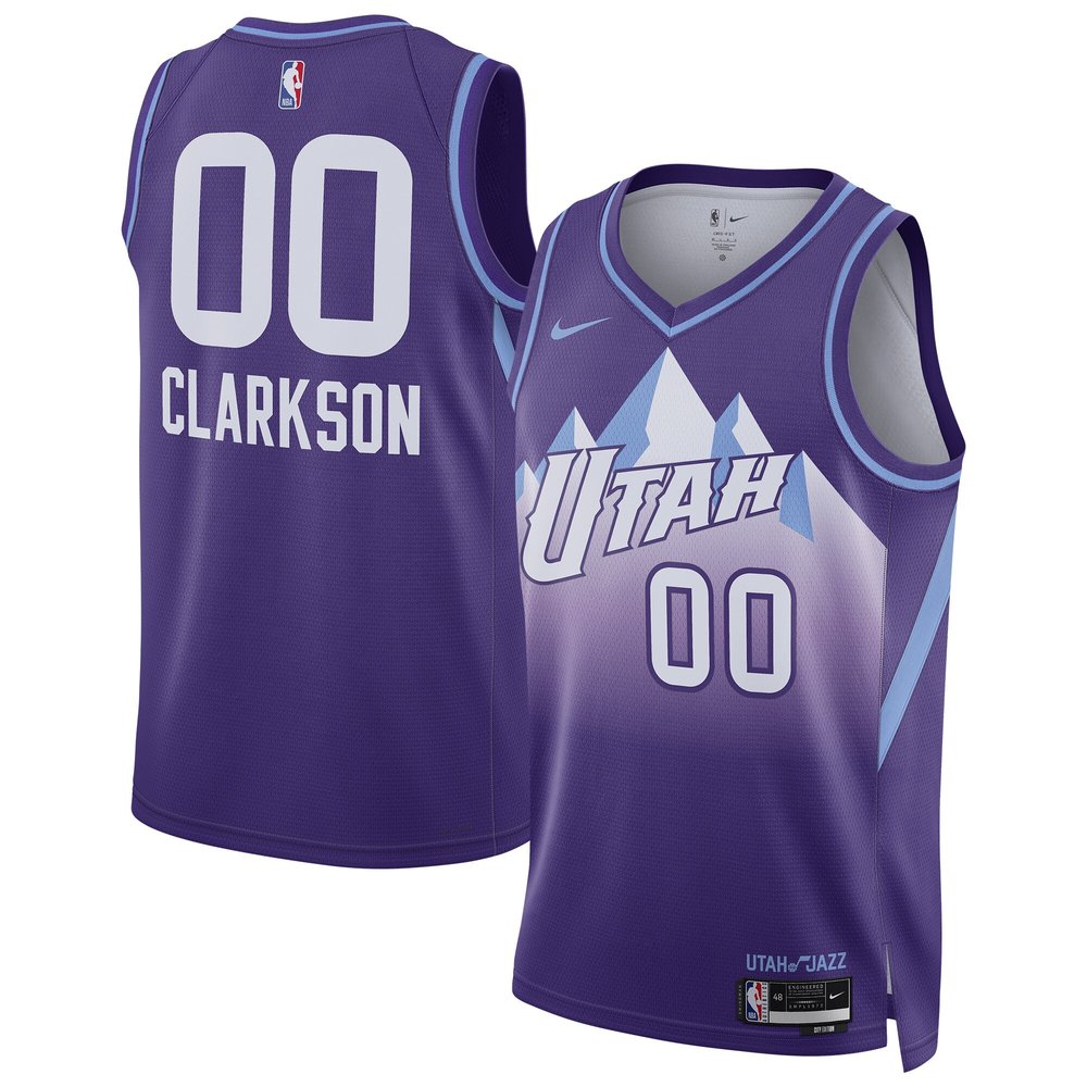 Unisex Utah Jazz Jordan Clarkson Purple 2024/25 Swingman Player NBA Basketball Jersey - City Edition
