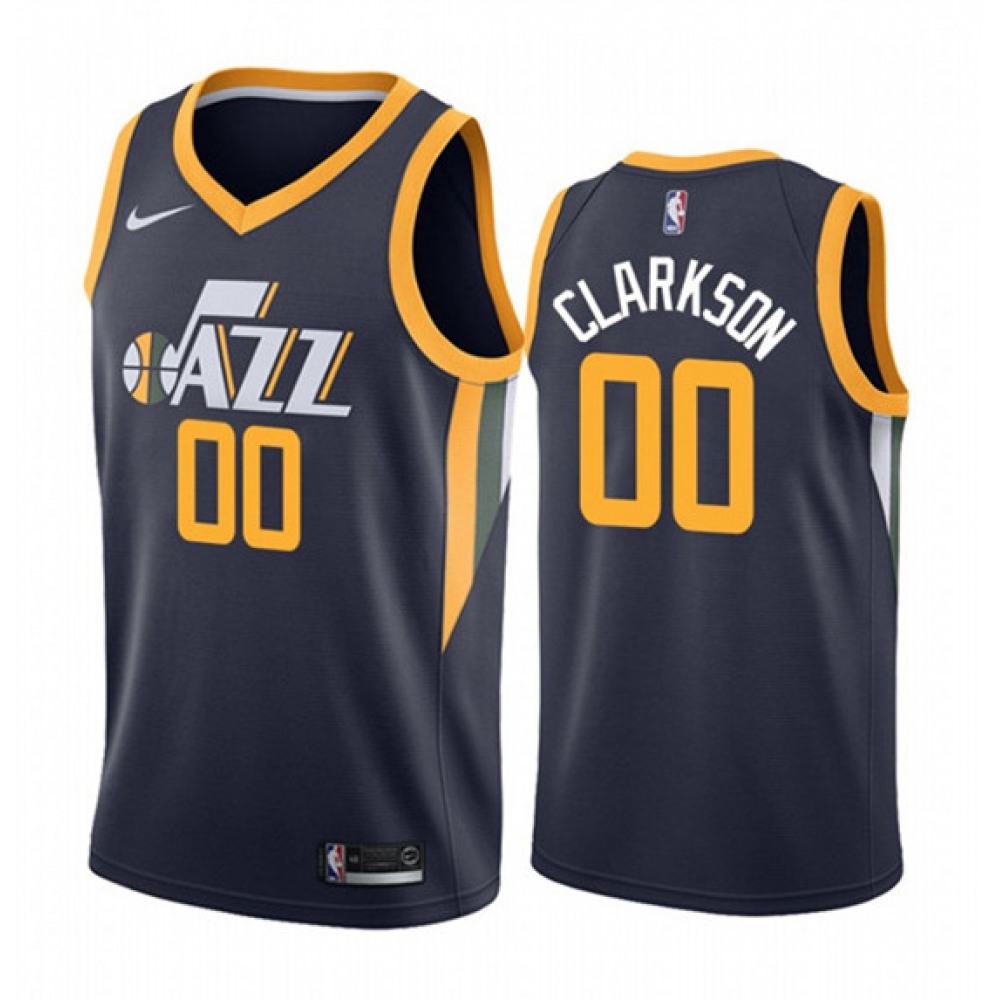 Unisex Utah Jazz #00 Jordan Clarkson Navy Icon Edition Swingman Stitched NBA Basketball Jersey