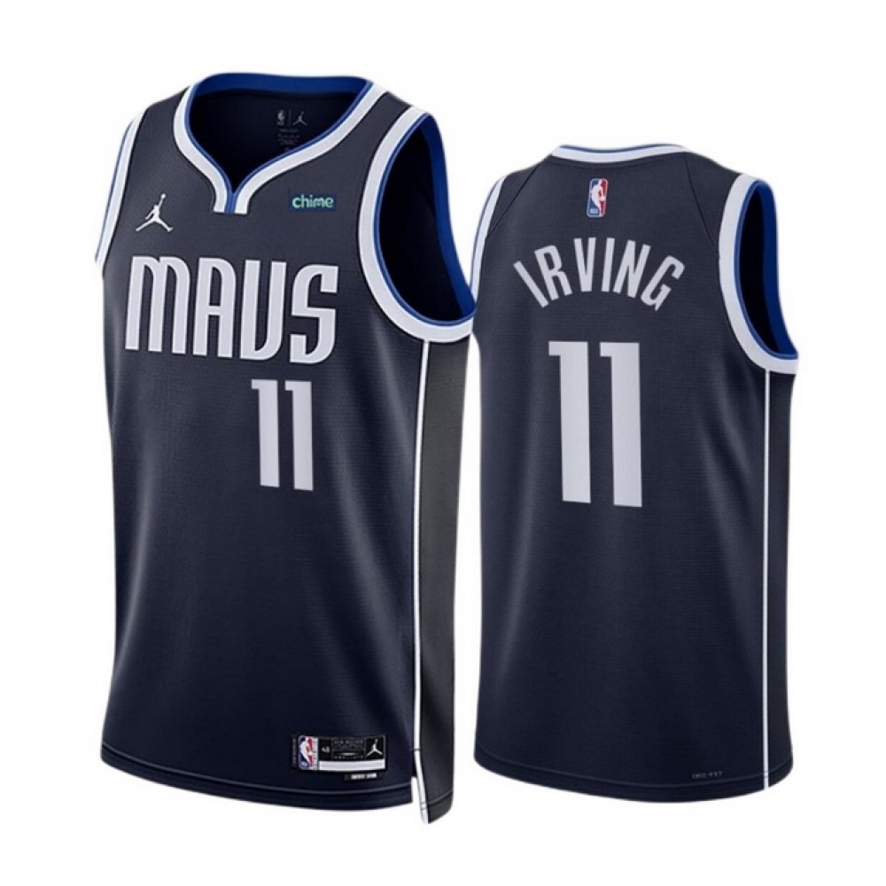 Unisex Dallas Mavericks #11 Kyrie Irving Navy Statement Edition Stitched NBA Basketball Jersey