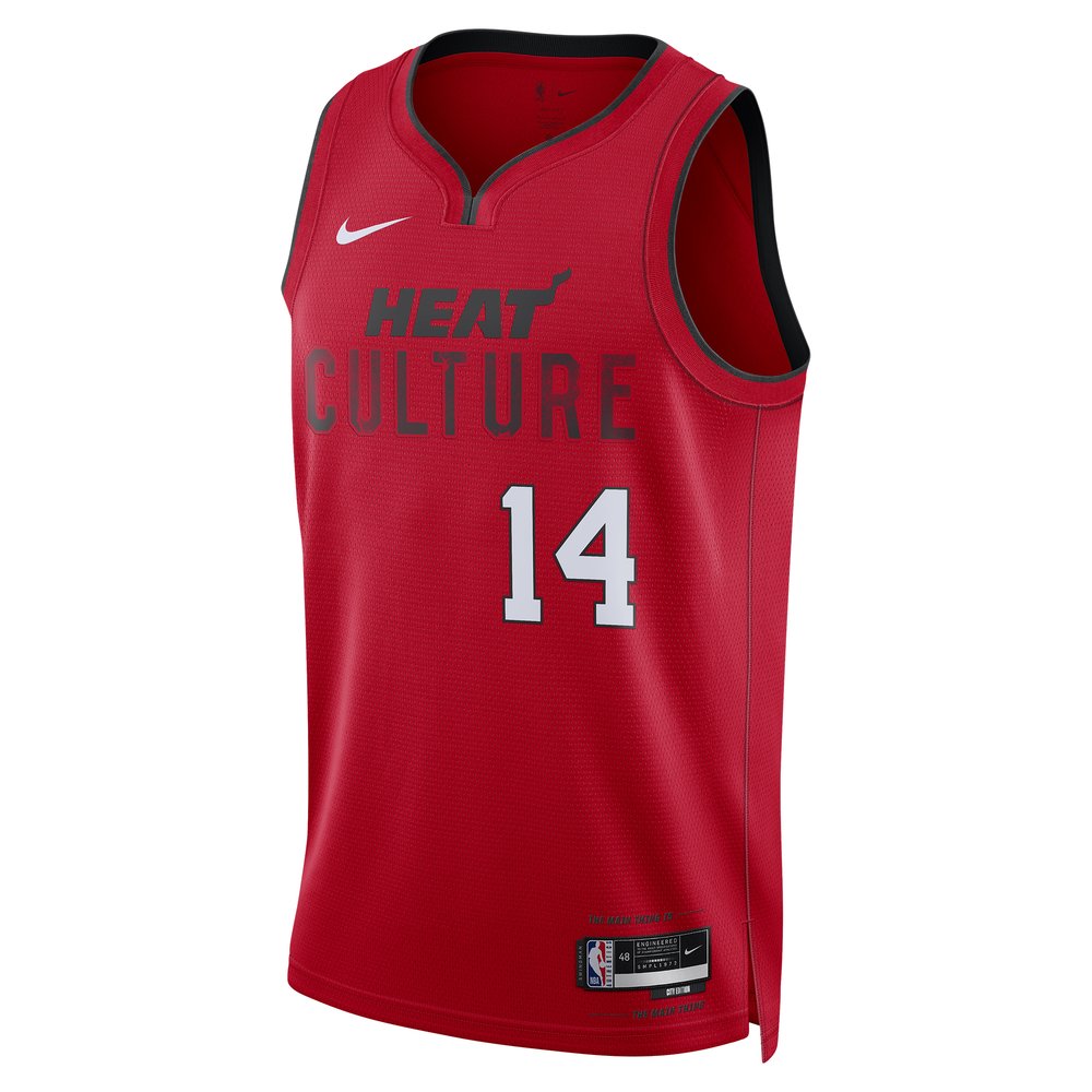 Unisex Miami Heat Tyler Herro Red 2024/25 Swingman Player NBA Basketball Jersey - City Edition