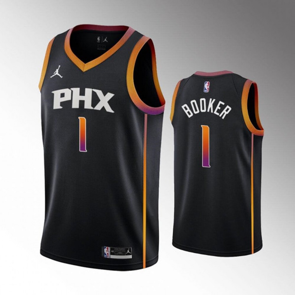 Unisex Phoenix Suns #1 Devin Booker Balck Stitched NBA Basketball Jersey