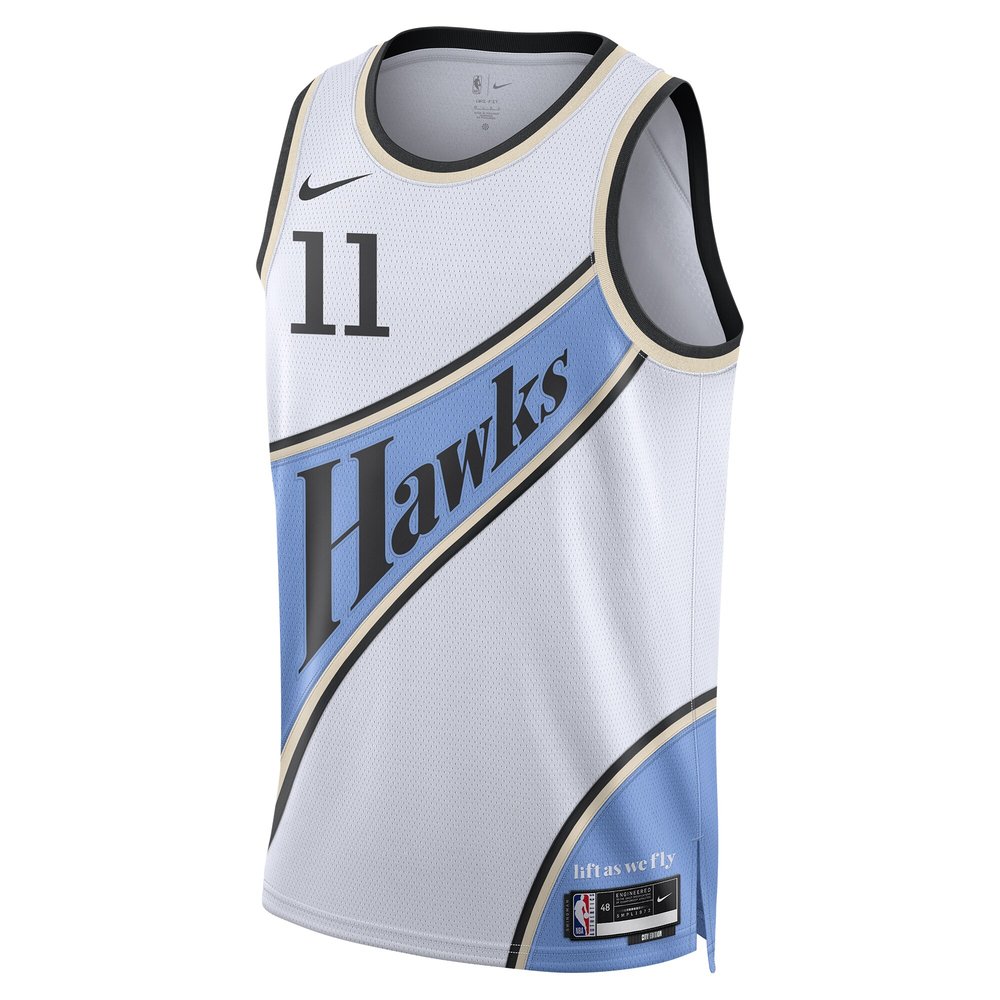 Unisex Atlanta Hawks Trae Young White 2024/25 Swingman Player NBA Basketball Jersey - City Edition