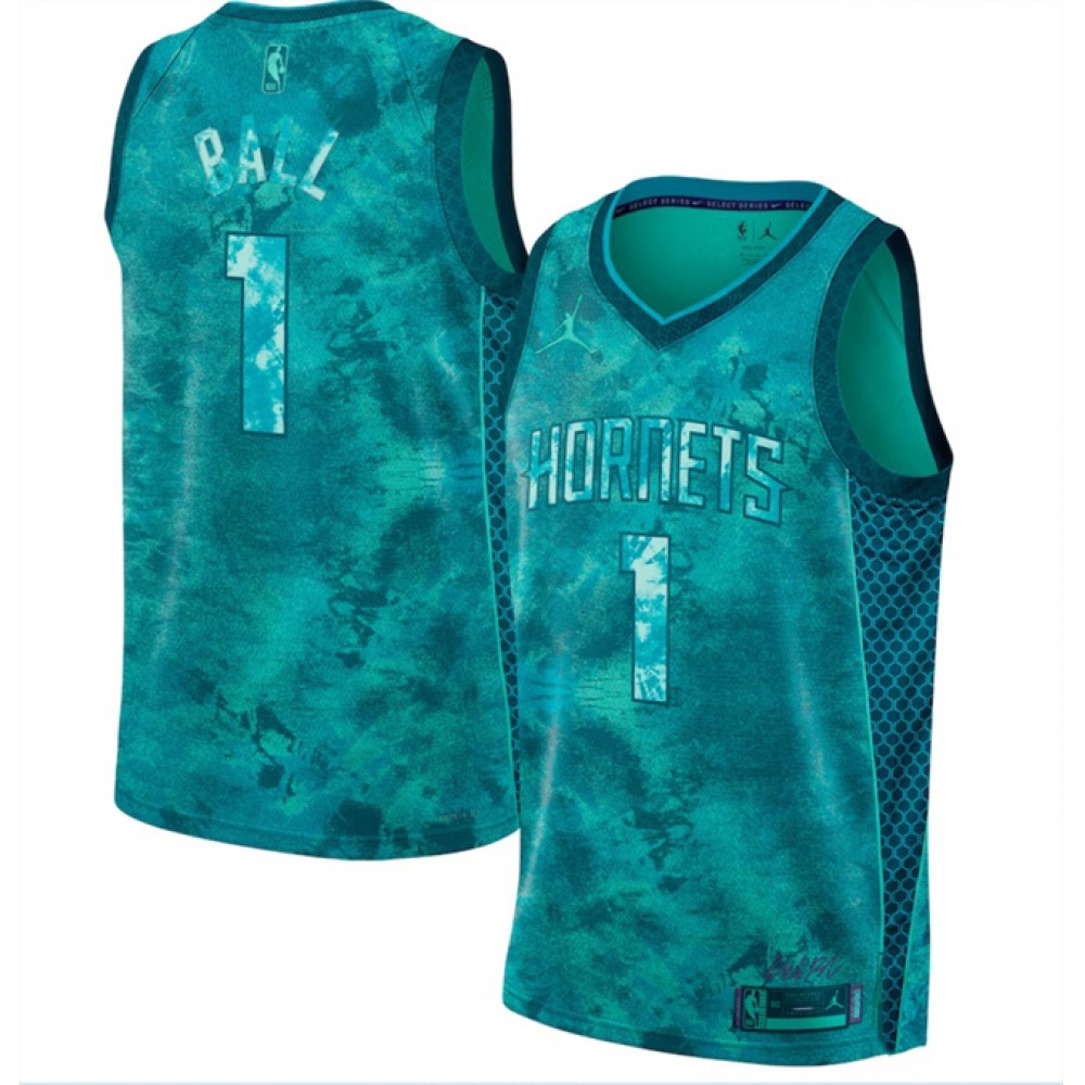 Unisex Charlotte Hornets #1 LaMelo Ball Teal Stitched NBA Basketball Jersey